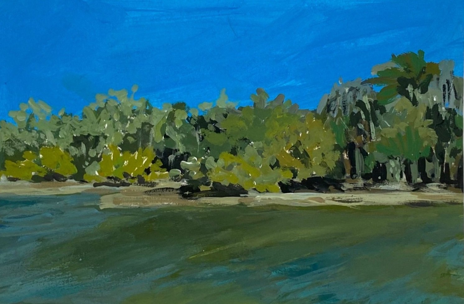 Florida #9, 4"x6", acrylic on paper, $100