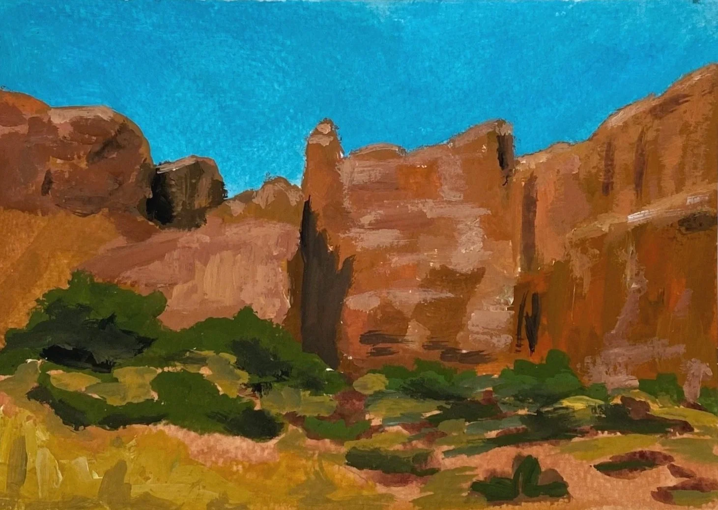 Utah #2, 4"x6", acrylic on paper, $100