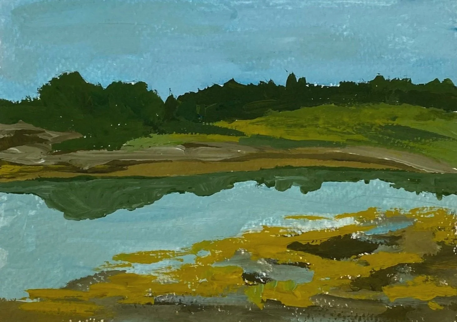 Maine #8, 4"x6", acrylic on paper, $100