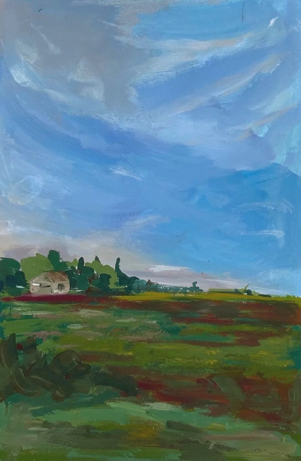 Midwest #19, 4"x6", acrylic on paper, $100