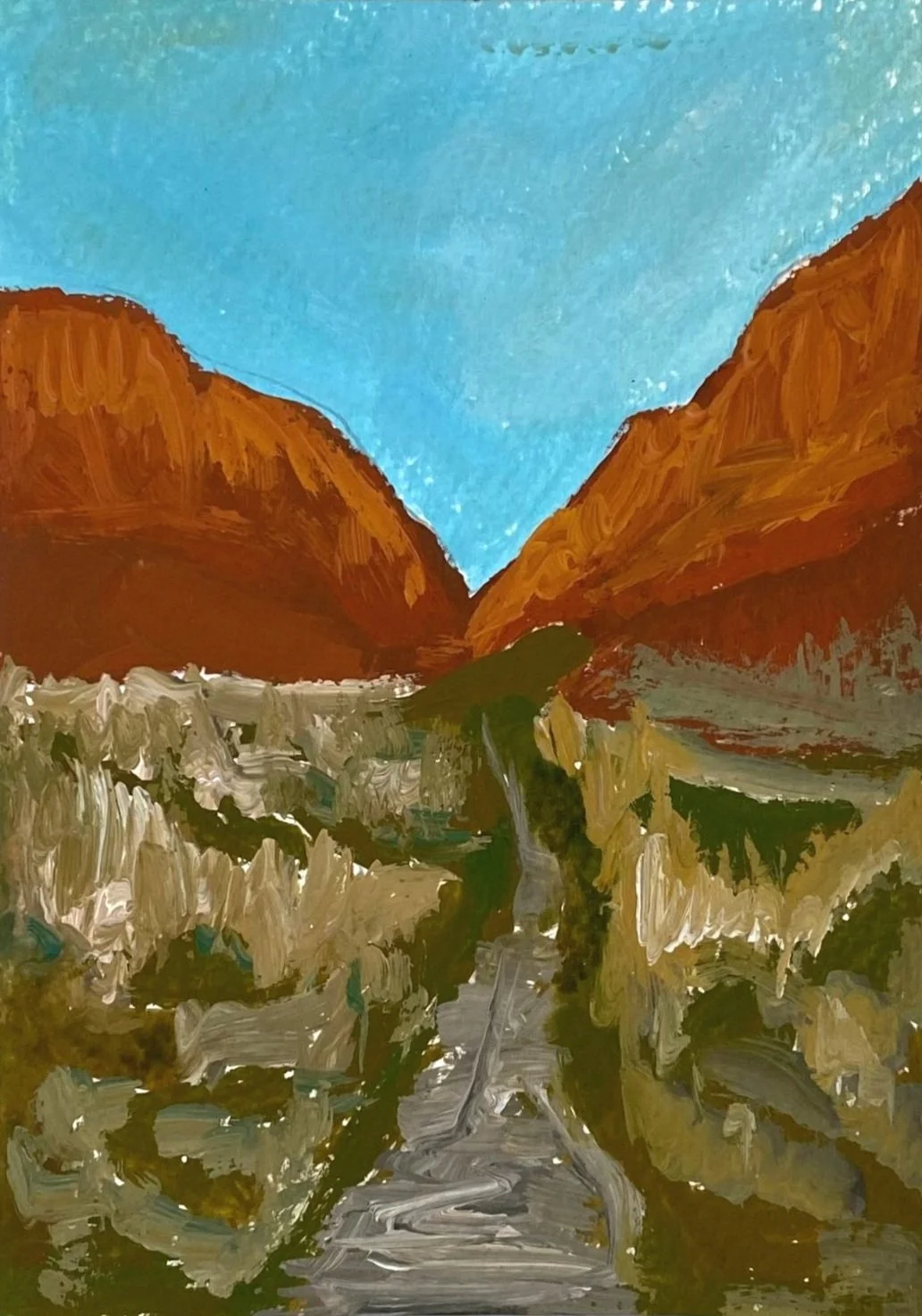 Utah #1, 4"x6", acrylic on paper, $100