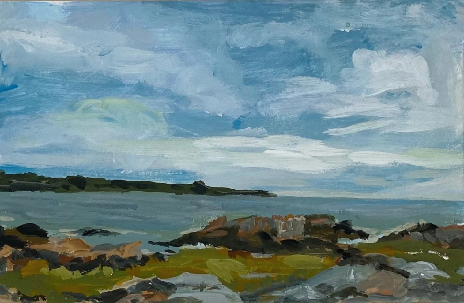 Maine #11, 4"x6", acrylic on paper, $100