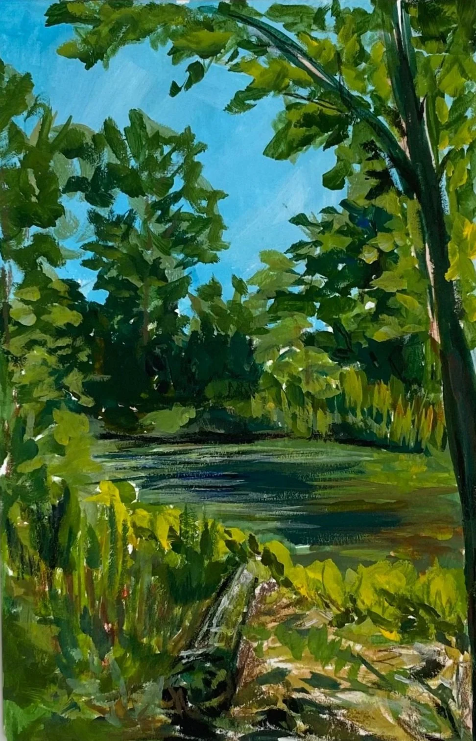 Ohio #5, 4"x6", acrylic on paper, $100