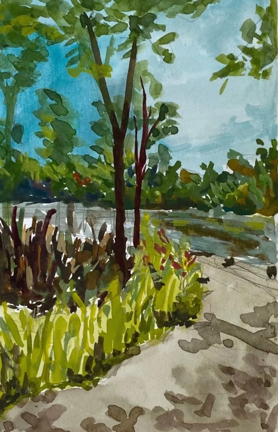 Ohio #9, 4"x6", acrylic on paper, $100