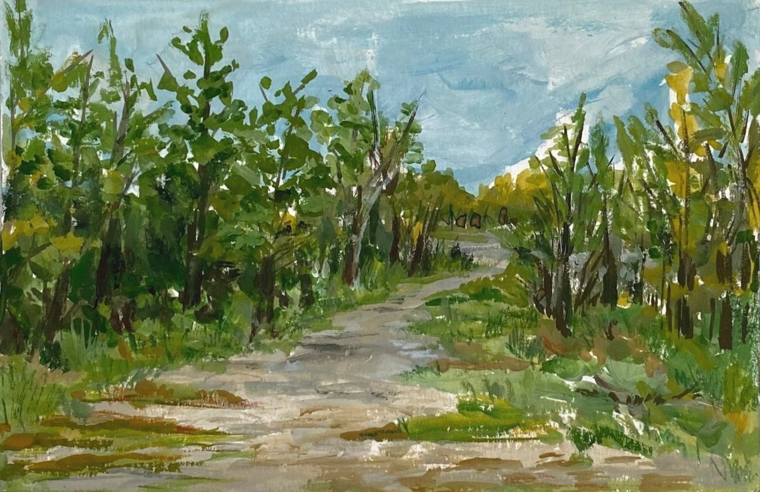 Ohio #10, 4"x6", acrylic on paper, $100