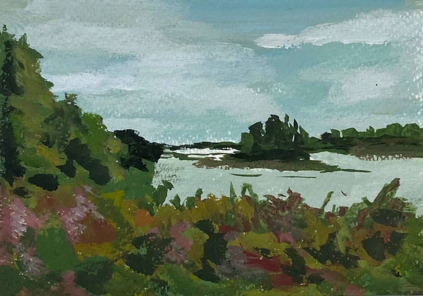 Maine #11, 4"x6", acrylic on paper, $100