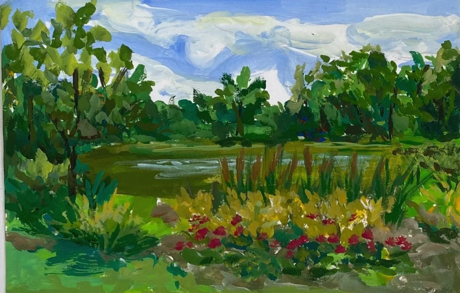 Ohio #12, 4"x6", acrylic on paper, $100