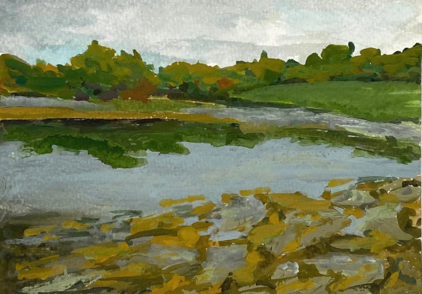 Maine #12, 4"x6", acrylic on paper, $100