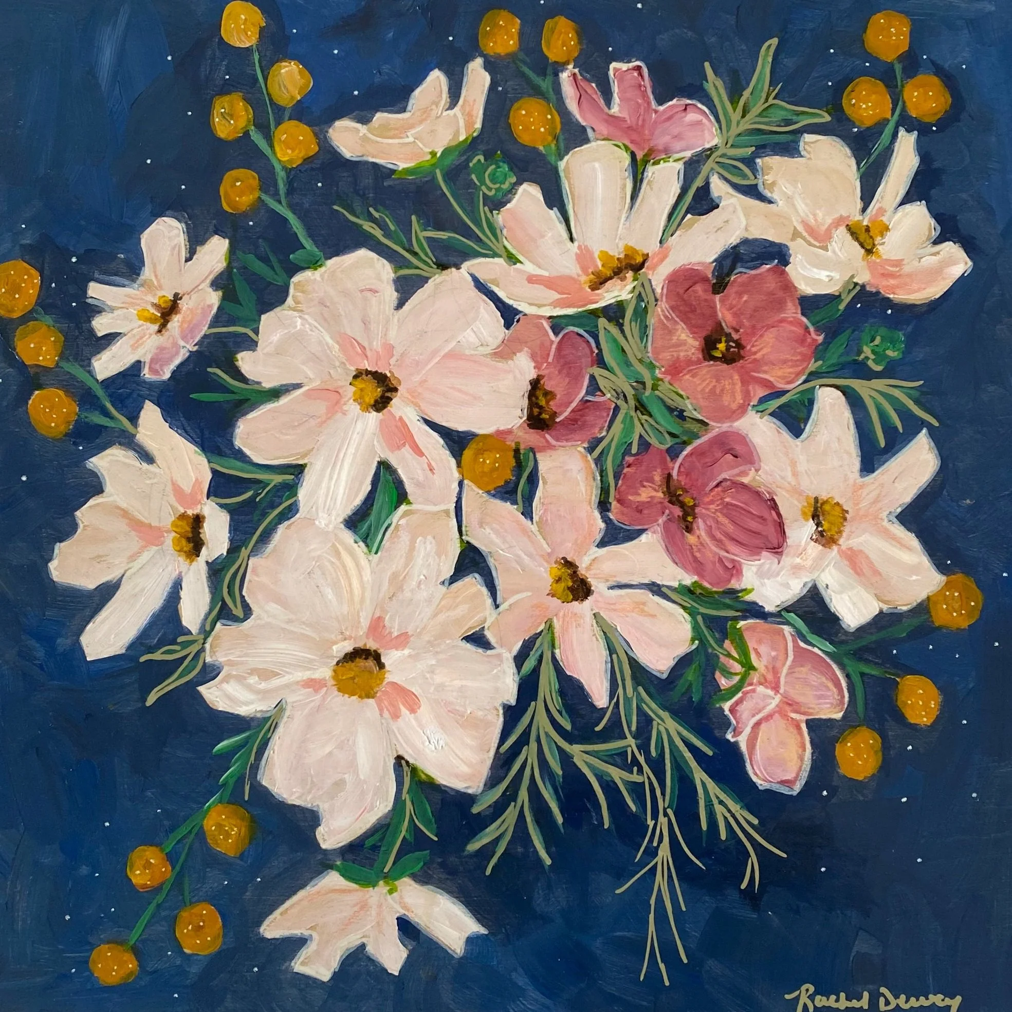 The Cosmos, 12"x12", acrylic on wood panel, $150 