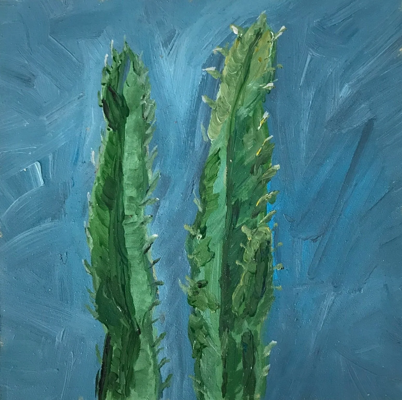 Blues Brothers, 6"x6", acrylic on wood, $105