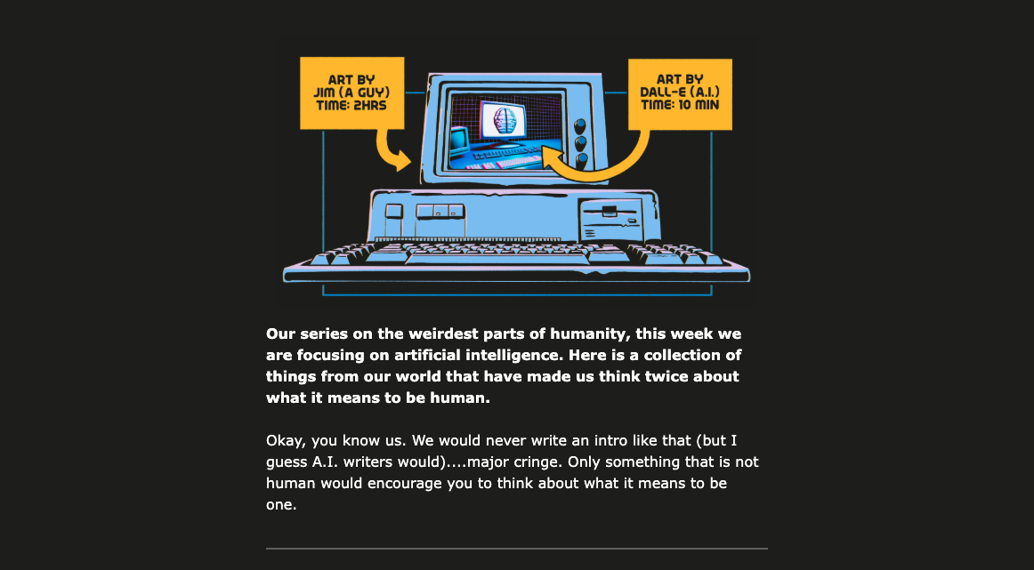 TMG Spacelog Newsletter: Artificial Intelligence and Internet Hauntings
