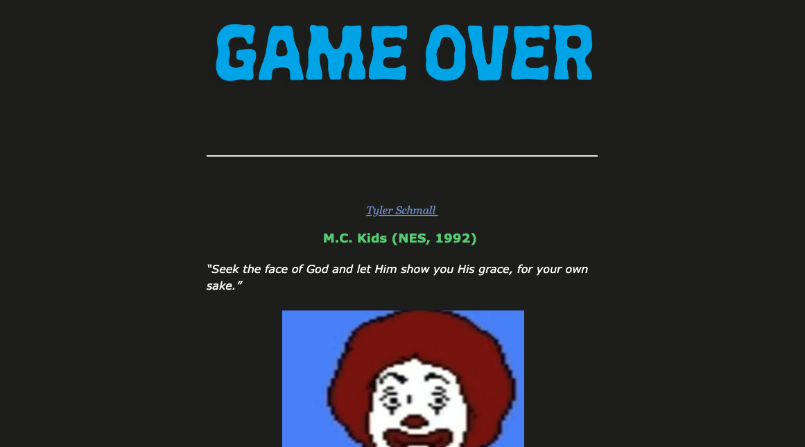 TMG Spacelog Newsletter: Video Game Reviews
