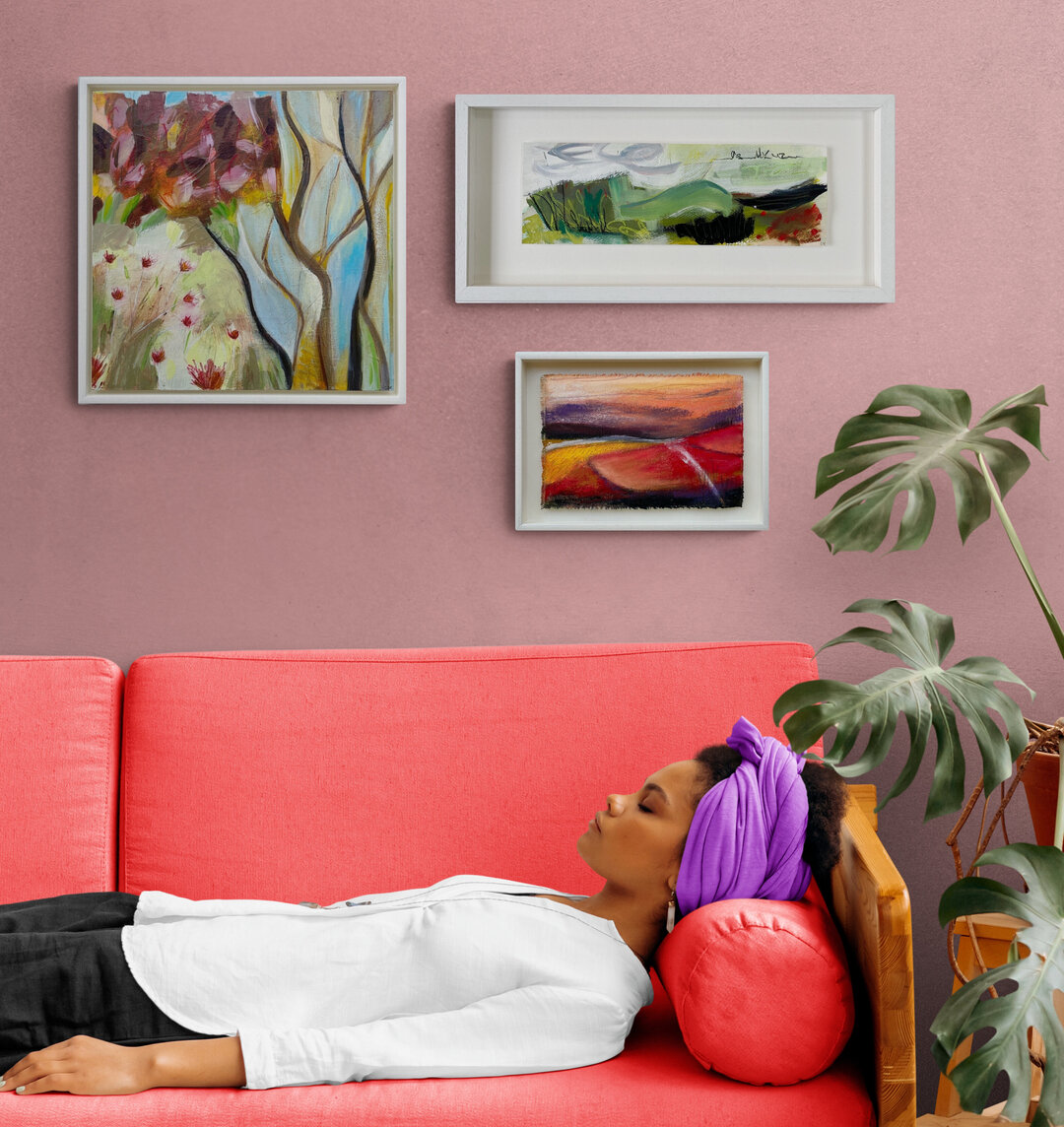 I love a gallery wall!​​​​​​​​
​​​​​​​​
I am working on my website shop at the moment, hoping to show you very soon​​​​​​​​
Enjoying playing with insitu photos and seeing the paintings sit in different colour schemes ​​​​​​​​
​​​​​​​​
My subscribers 