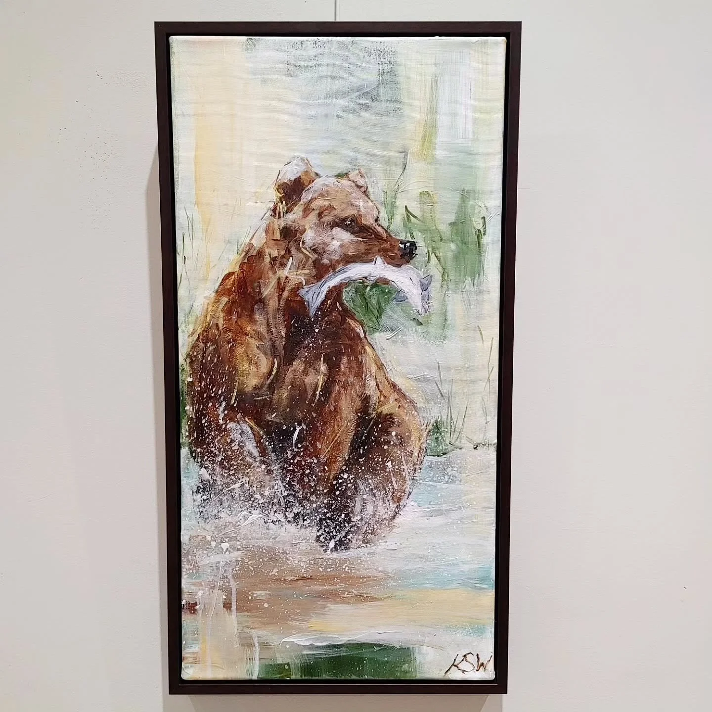 🔴 Sold! I really love how this piece turned out and very happy hear it's found a new home from @artgallerykimberley !

#Canadianwildlife #canadianwildlifeartist #nelsonartist #kootenayartist #kimberlylife #bearpainting