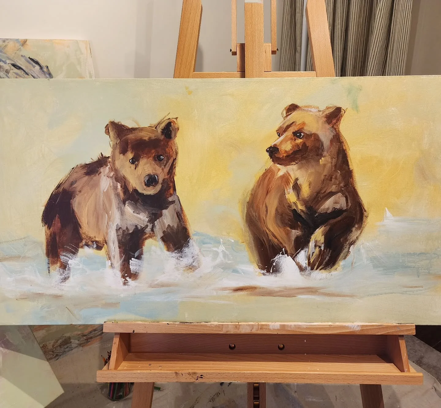 These have been sitting in the studio for a while now.
I loved how they came together in that first session. But now, every time I go to work on them, I find myself reaching for a fresh canvas instead. New pieces feel immediate and expressive, wherea