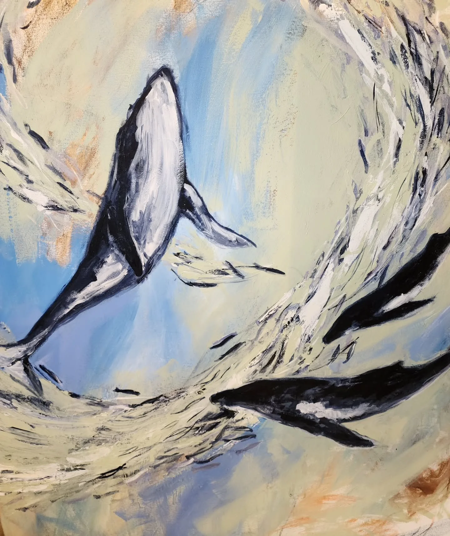 Some big ones in the works! All of these paintings are 3 ft x 4ft.

 Now my Revy show is up and going, I can get back to some of these ones that were put on the back burner, and start a new one 🙃 

#canadianartist #canadianwildlifeartist #wildlifear