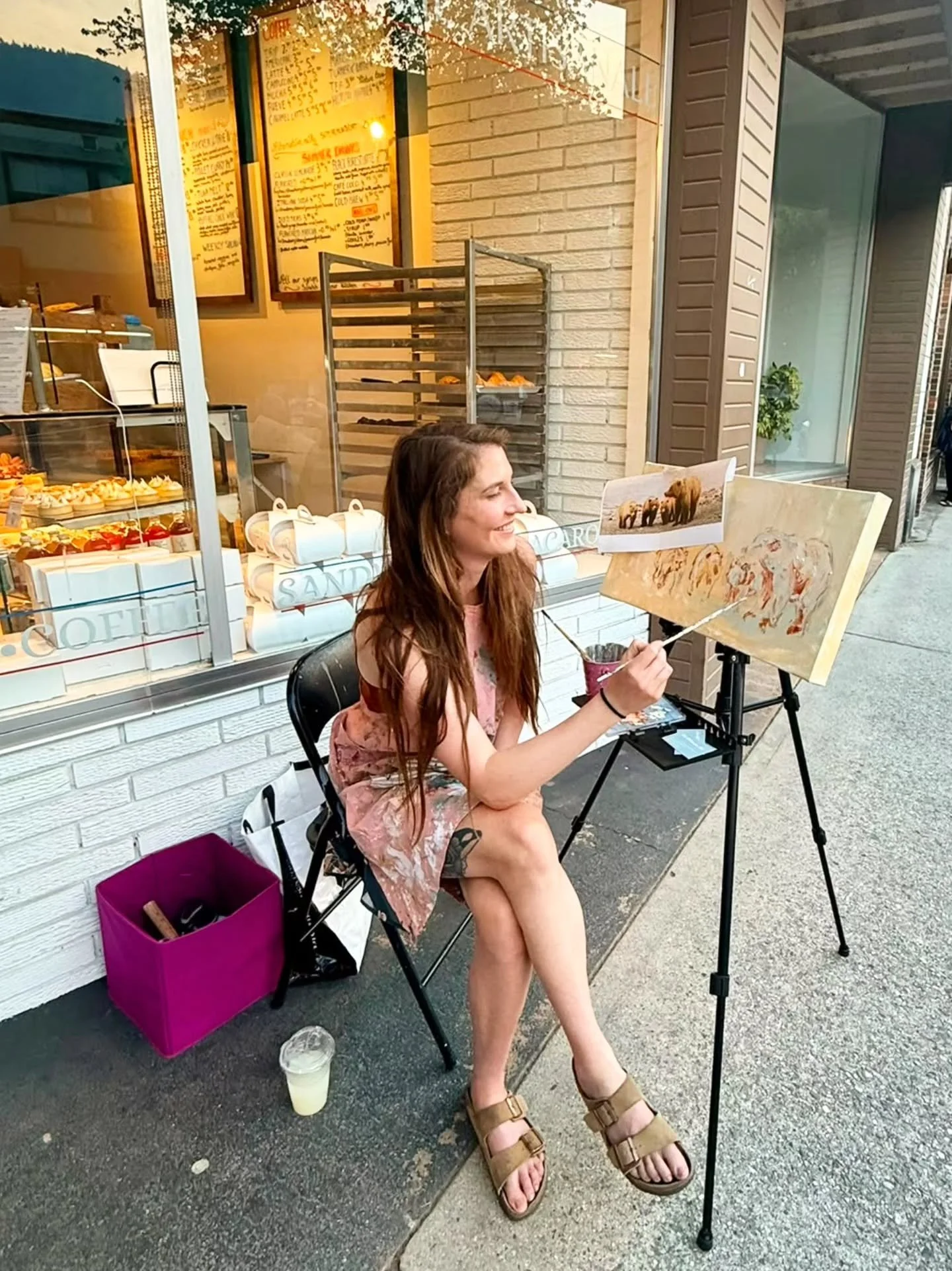 It's been a fun and busy couple of weeks of local arts events, starting with some live painting and exhibit at @lnc_bakery for @artwalknelson, followed by the @wkartscouncil Culture Tour. It was great to get out there and meet so many people, and to 