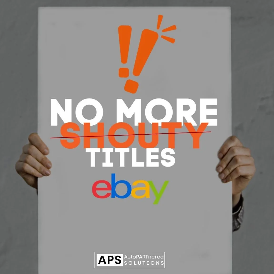 APS eBay TIPS!!
👉 Avoid All Caps in Titles in your eBay listings
 🚫😬 We get it, ALL CAPS feels like you&rsquo;re shouting about your amazing parts! But did you know it can actually make your listings look spammy? Stick to proper formatting to keep