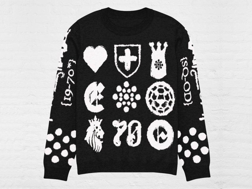 Sketched ICONS Noir - Signature Series - Unisex Knitted crew neck sweater