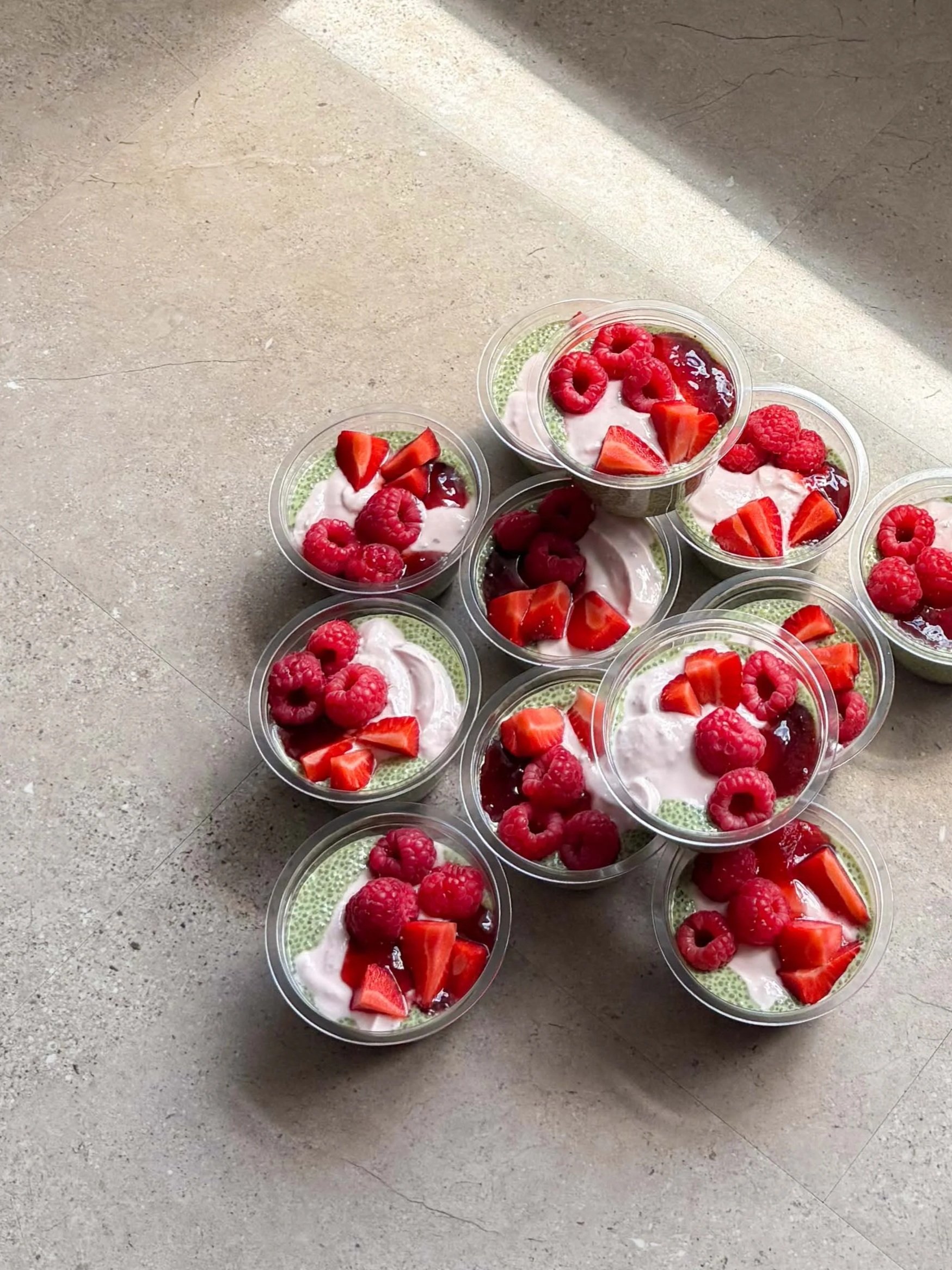 New Vanilla Matcha Chia Pots