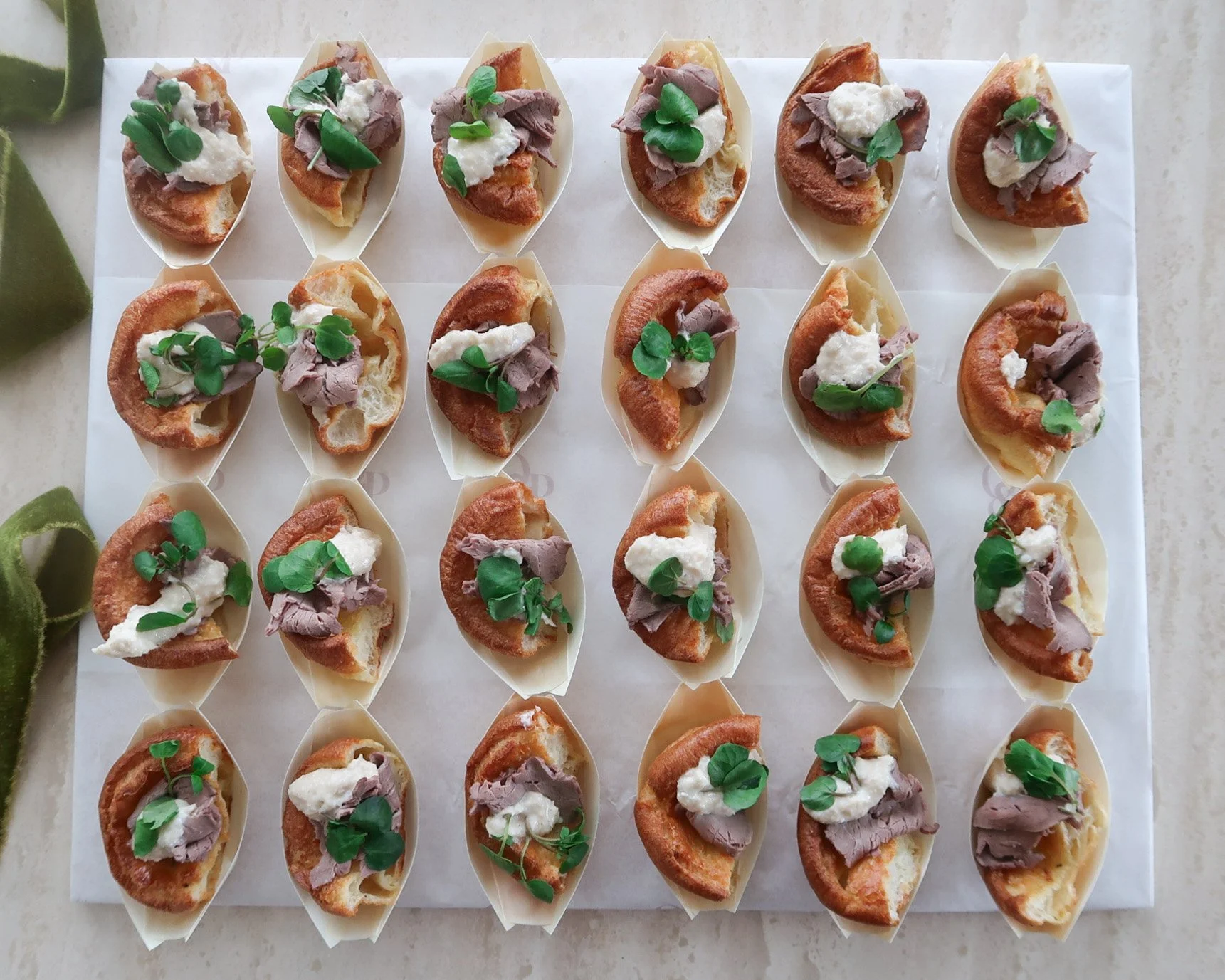 Roast Beef & Horseradish Yorkshire Pudding Canapés