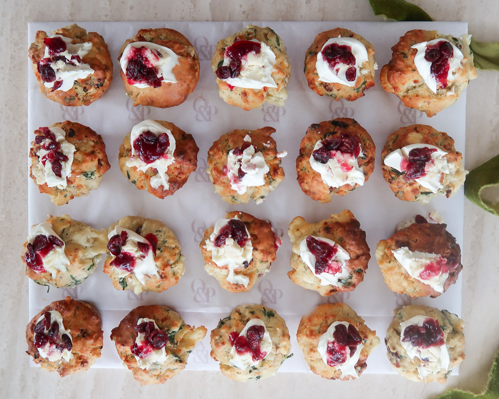 Cranberry Wensleydale Savoury Muffins