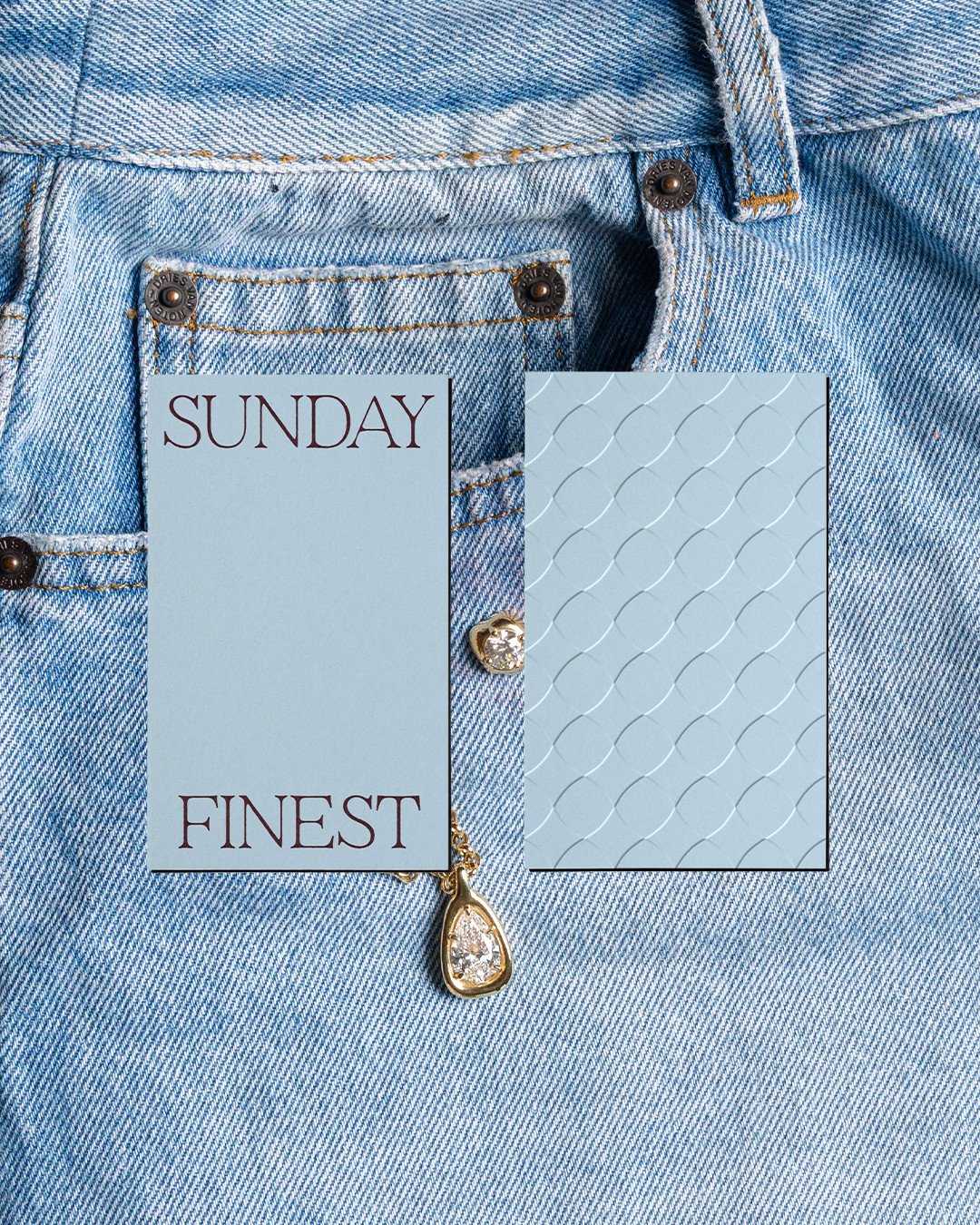 Visual identity for @sundayfinestjewellery &mdash; where considered design meets considered craftsmanship. Through art direction, branding and packaging, it was a true pleasure to bring this to life.⁠