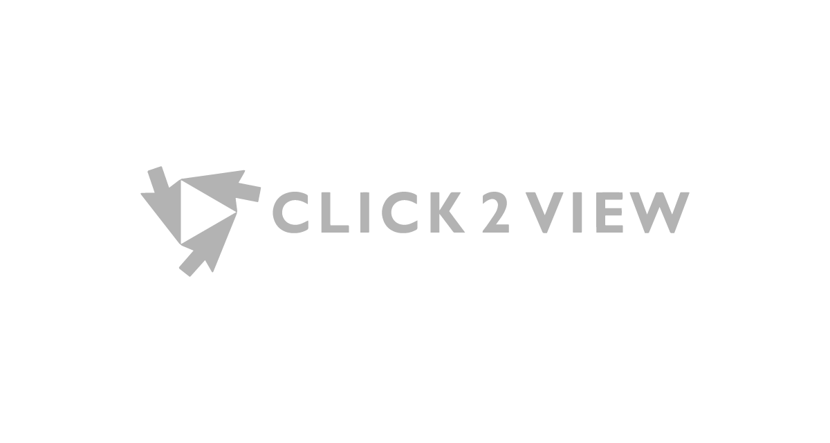 "Click 2 View" logo with arrows and play button icon.