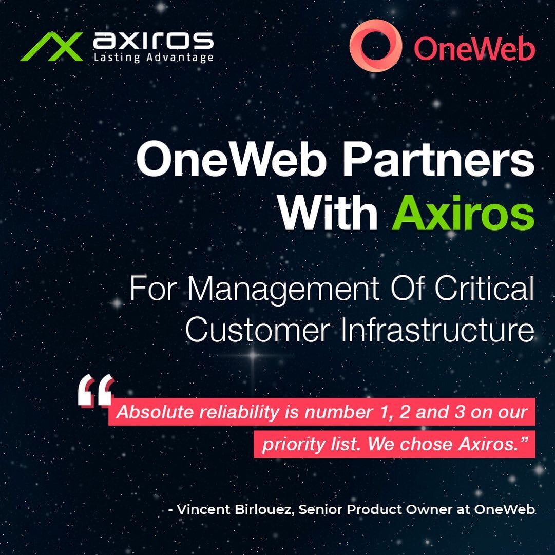 The sky is not the limit! 🚀

[Axiros News] @onewebofficial has partnered with Axiros to deploy their suite of CPE management tools, including its core Auto Configuration Server (ACS &ndash; AXESS) and Quality of Experience monitoring and management 