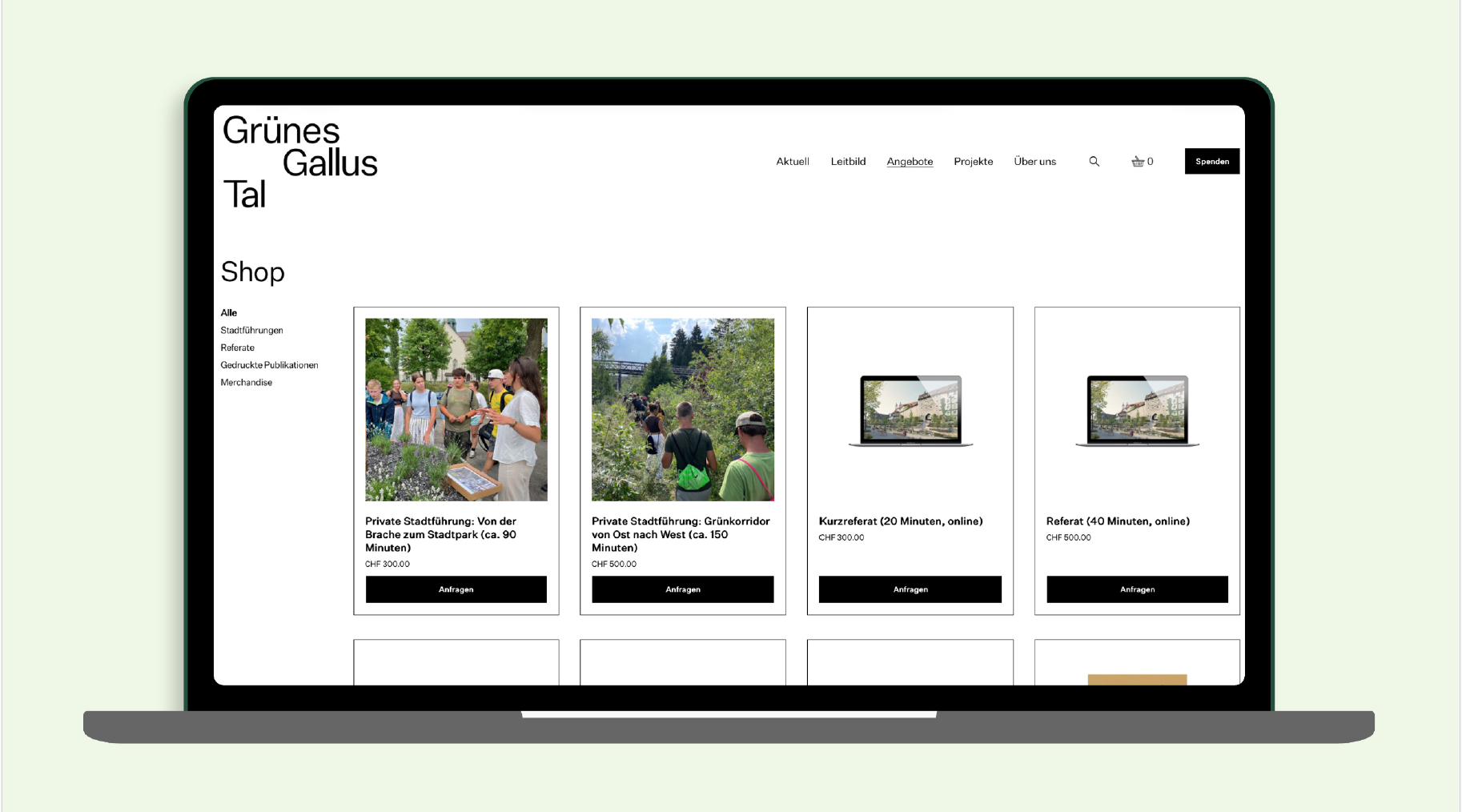 In eigener Sache: Neue Angebote auf der Website