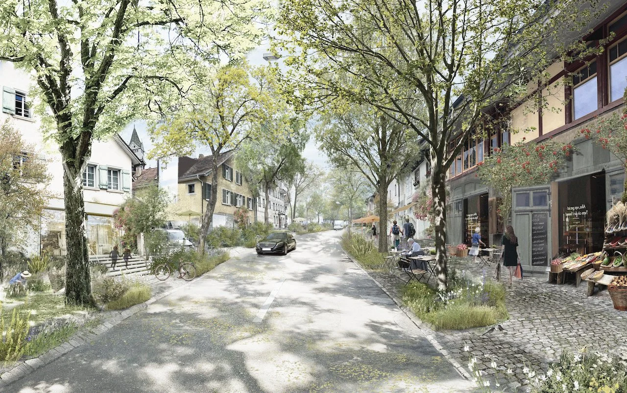 Visualisierung des Viehmarkts in der Stadt Wil