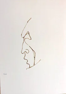 Self Portrait line drawing