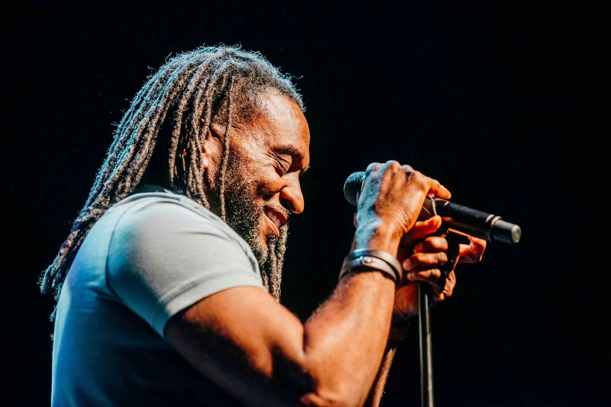 Amisho Baraka performing at Juneteenth: Faith and Freedom Screening at Tobin Center