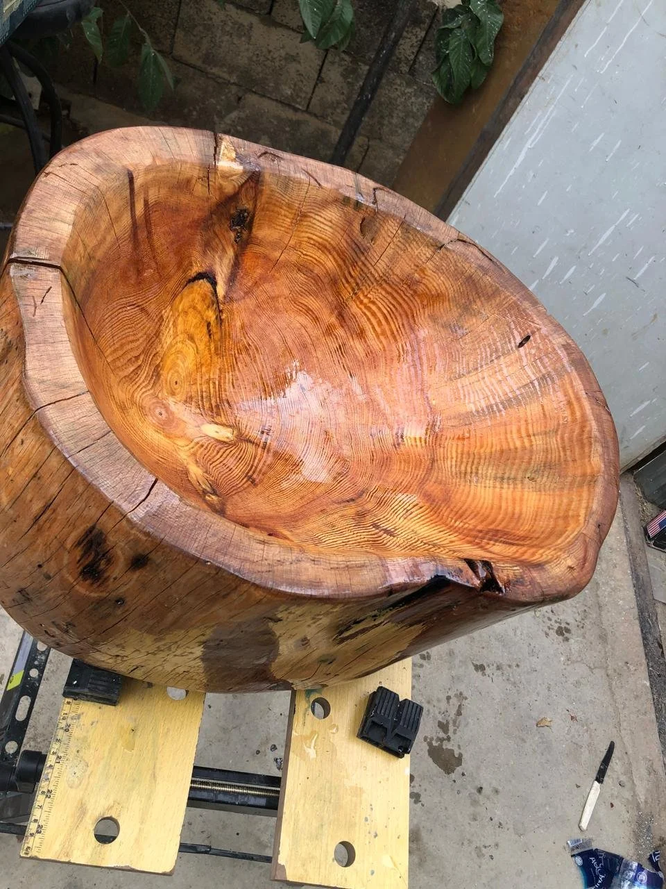 Natural Wood Stomp Sink 