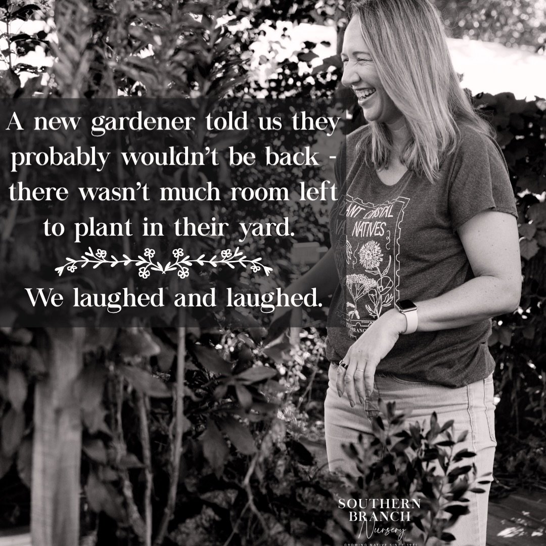 Native plant gardeners know there&rsquo;s always:

&bull; one more sunny spot ☀️ 
&bull; one awkward corner
&bull; one container that could use &ldquo;something&rdquo; 🪴
&bull; one plant you somehow don&rsquo;t already have 💐 

We don&rsquo;t make 