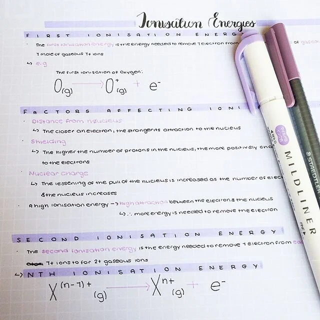 Chemistry Notes on Ionisation Energies🔥
I cannot believe that we are almost halfway through the school year! For me, tomorrow marks my halfway point through lower sixth...time really does fly🤯✈️
I can&rsquo;t believe that this time next year all my