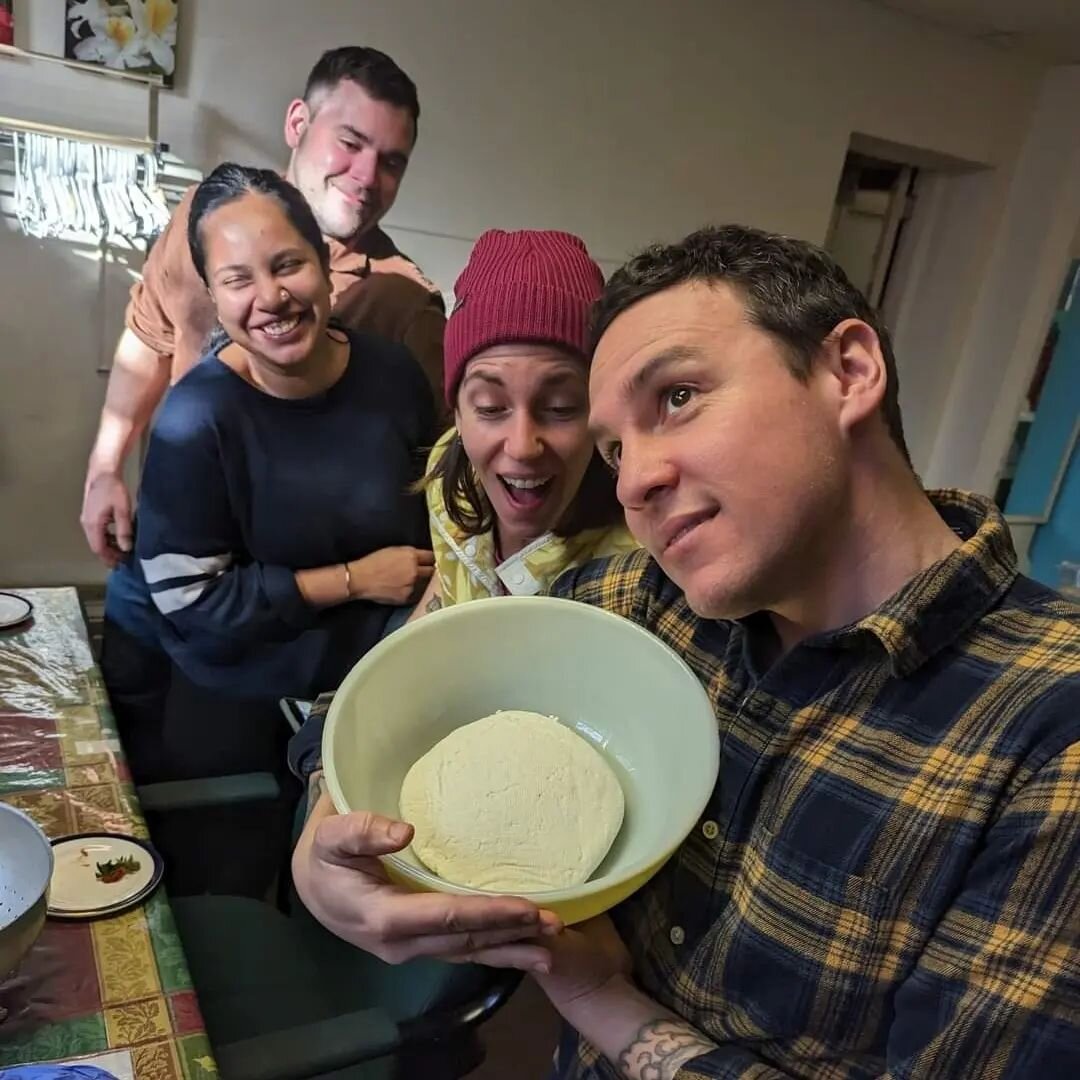 Throwback to last month's Traditional Skills session when we made mozzarella cheese! See you this Sunday at 2pm for seed-starting!

.
.
.
.
.

#tbt #communitygarden
#diy #mozzarella
#traditionalskills #growfood #growcommunity #growknowledge