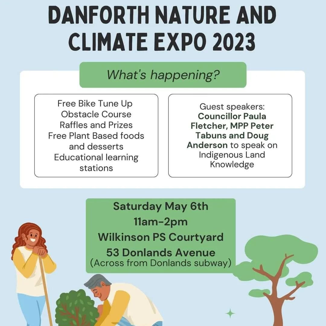 See you this upcoming Saturday, May 6 from 11am-2pm at the Danforth Nature and Climate Expo!