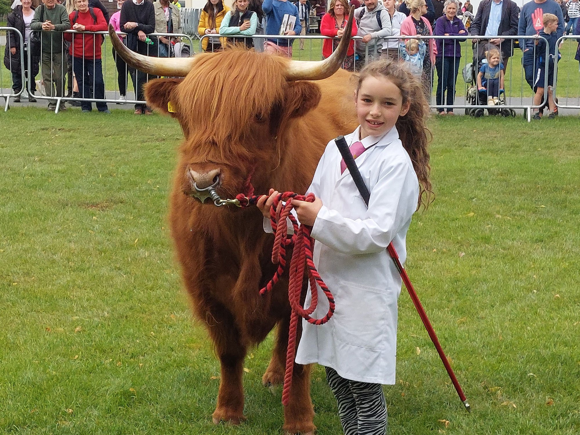 Eirian Rowlands, champion young handler, Three Counties Show