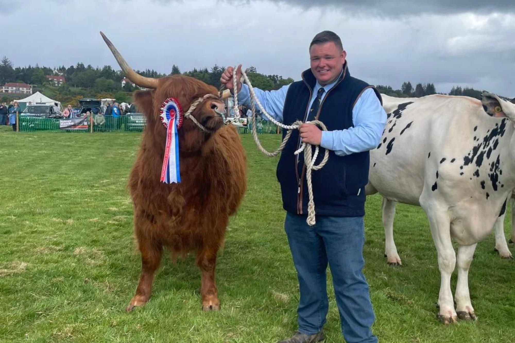 Stuart Campbell with Cladich champion, Kilmacolm and Port Glasgow Show