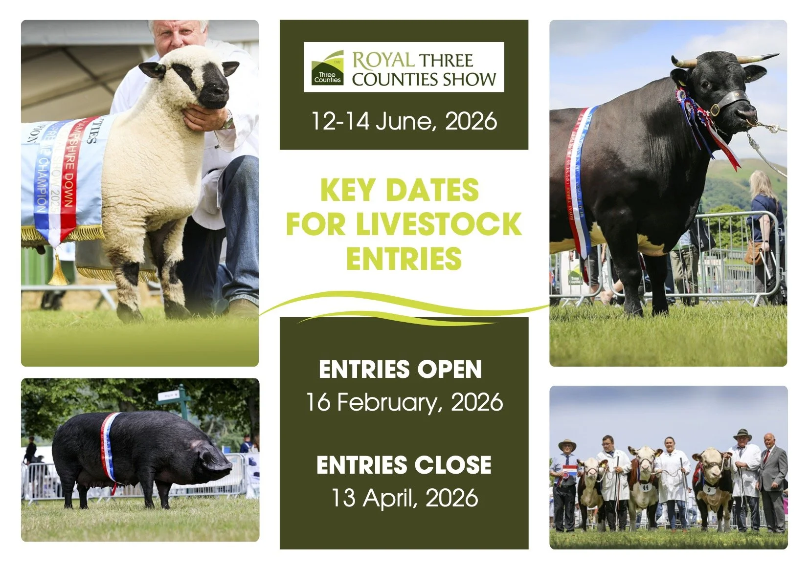 Royal Three Counties Show 2026 - click to download the postcard