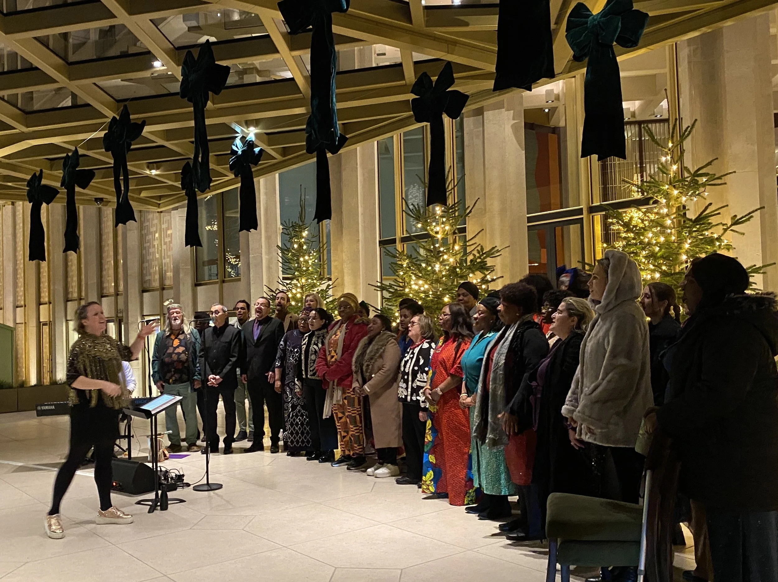 Christmas singing at the Rosewood Chancery Hotel