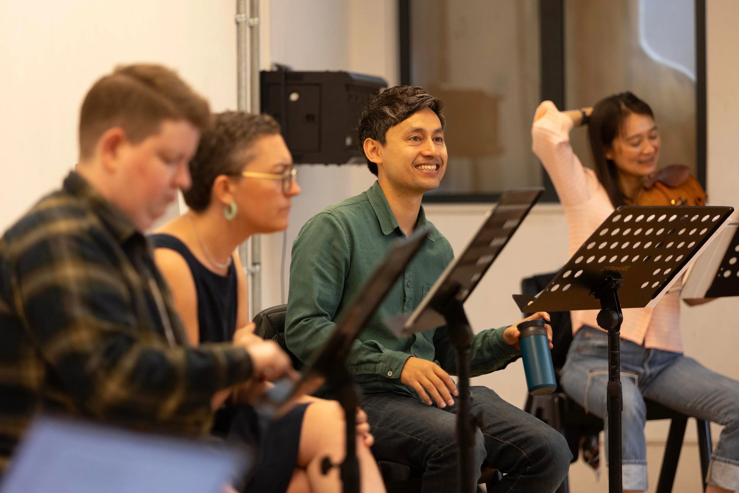 RFO#20-ADAPTATION workshops : Ella Taylor, Suzie Purkis, Julian Chou-Lambert, Chihiro Ono. Photo by Craig Fuller