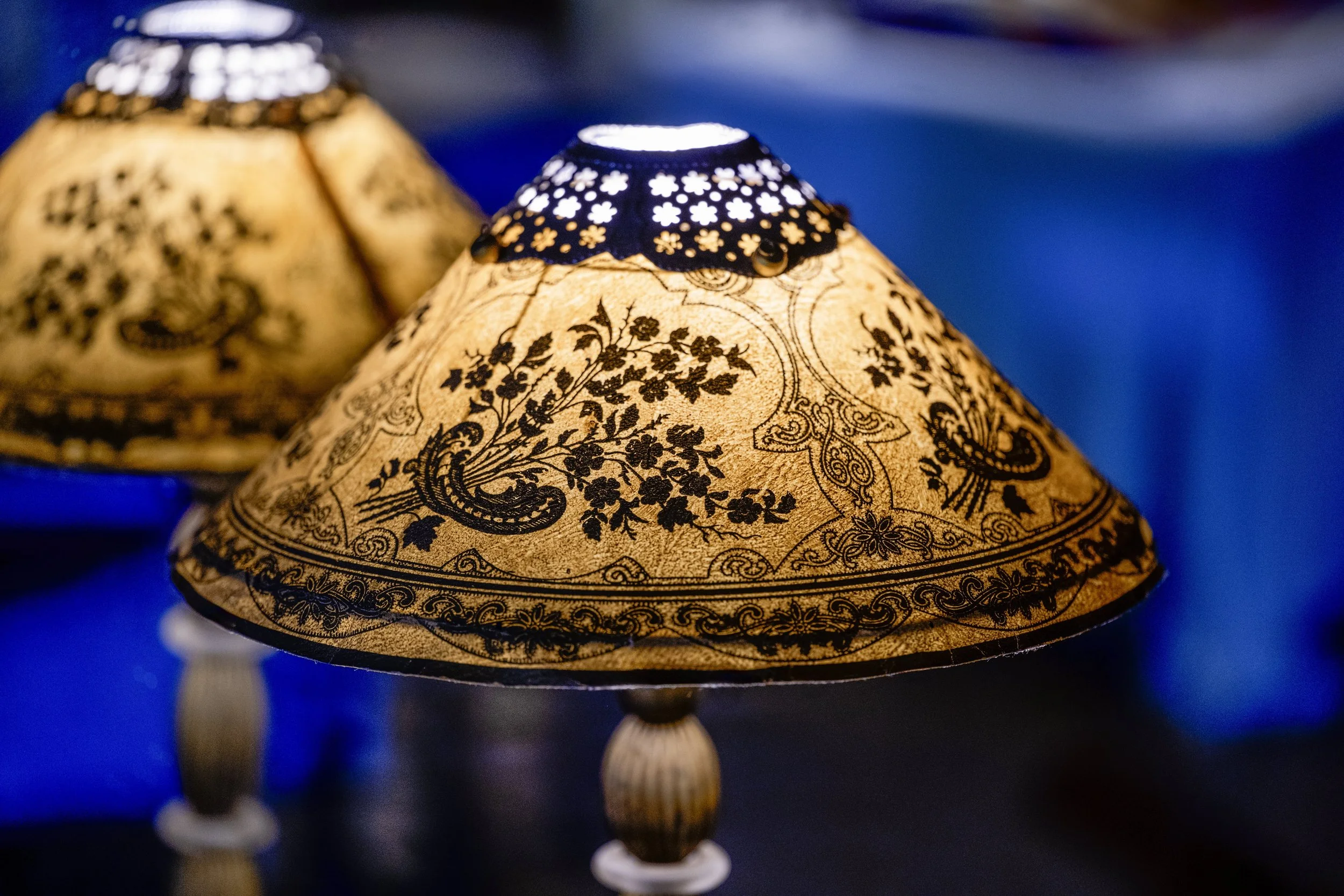 lampe laiton doré abat-jour_01.JPG