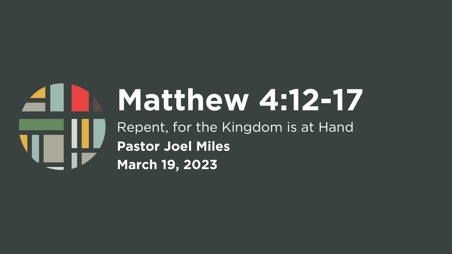Matthew 4:12-17 episode artwork