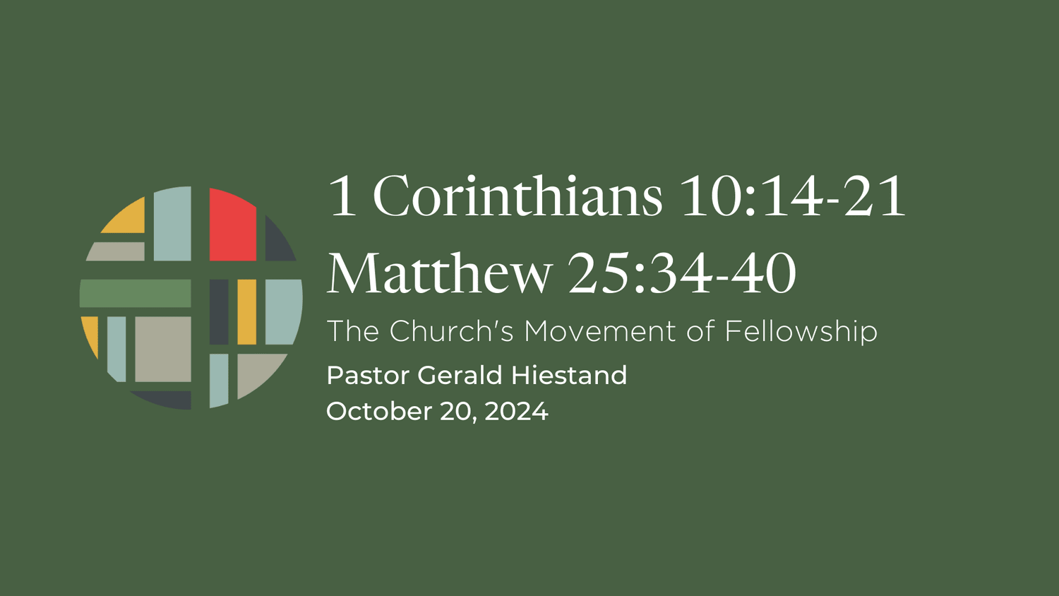 1 Corinthians 10:14-21 and Matthew 25:34-40 episode artwork
