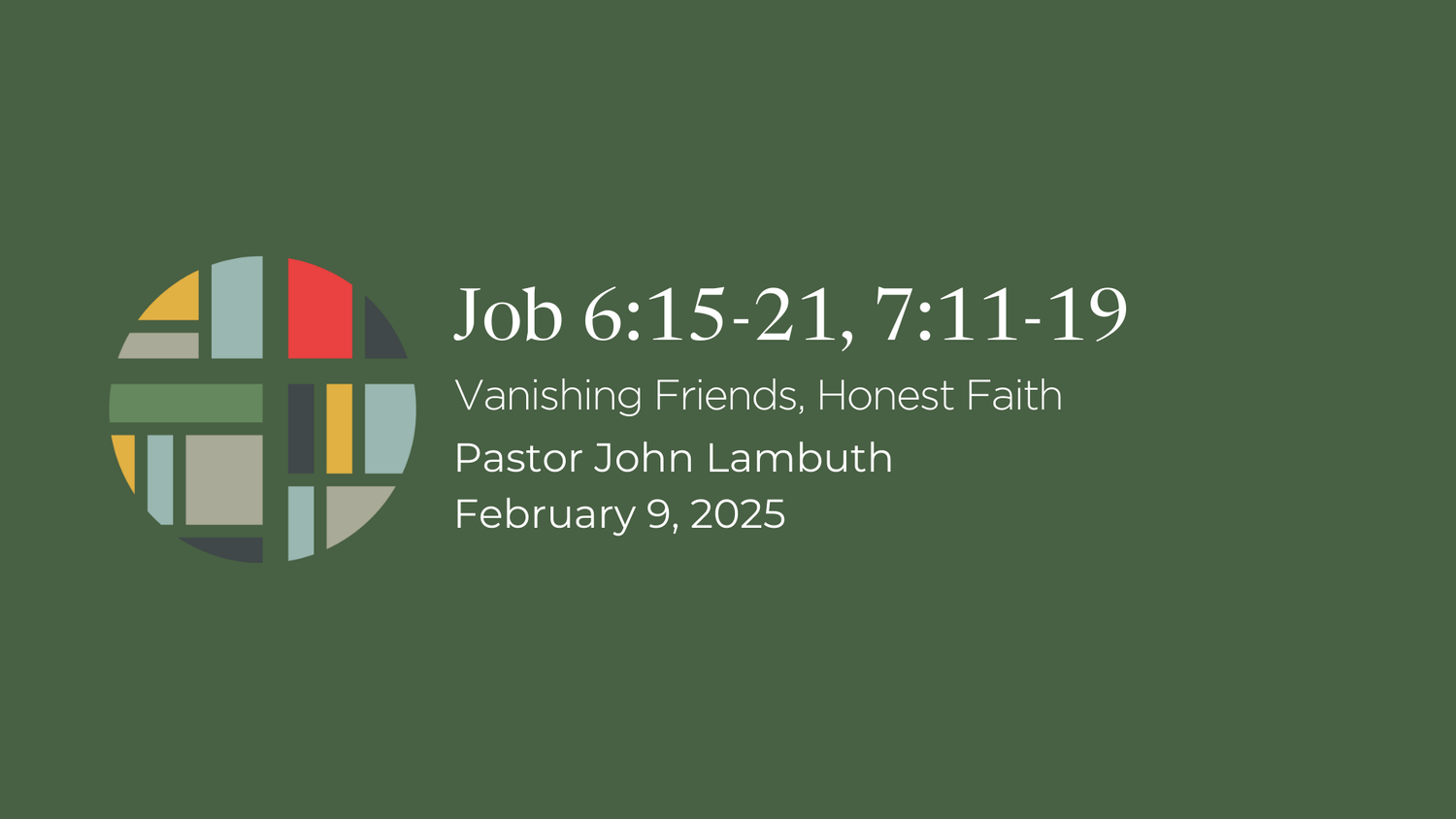 Job 6:15-21, 7:11-19 episode artwork