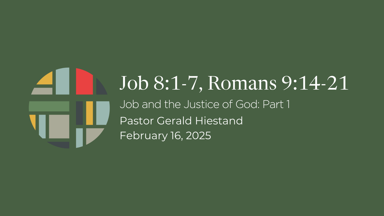 Job 8:1-7, Romans 9:14-21 episode artwork