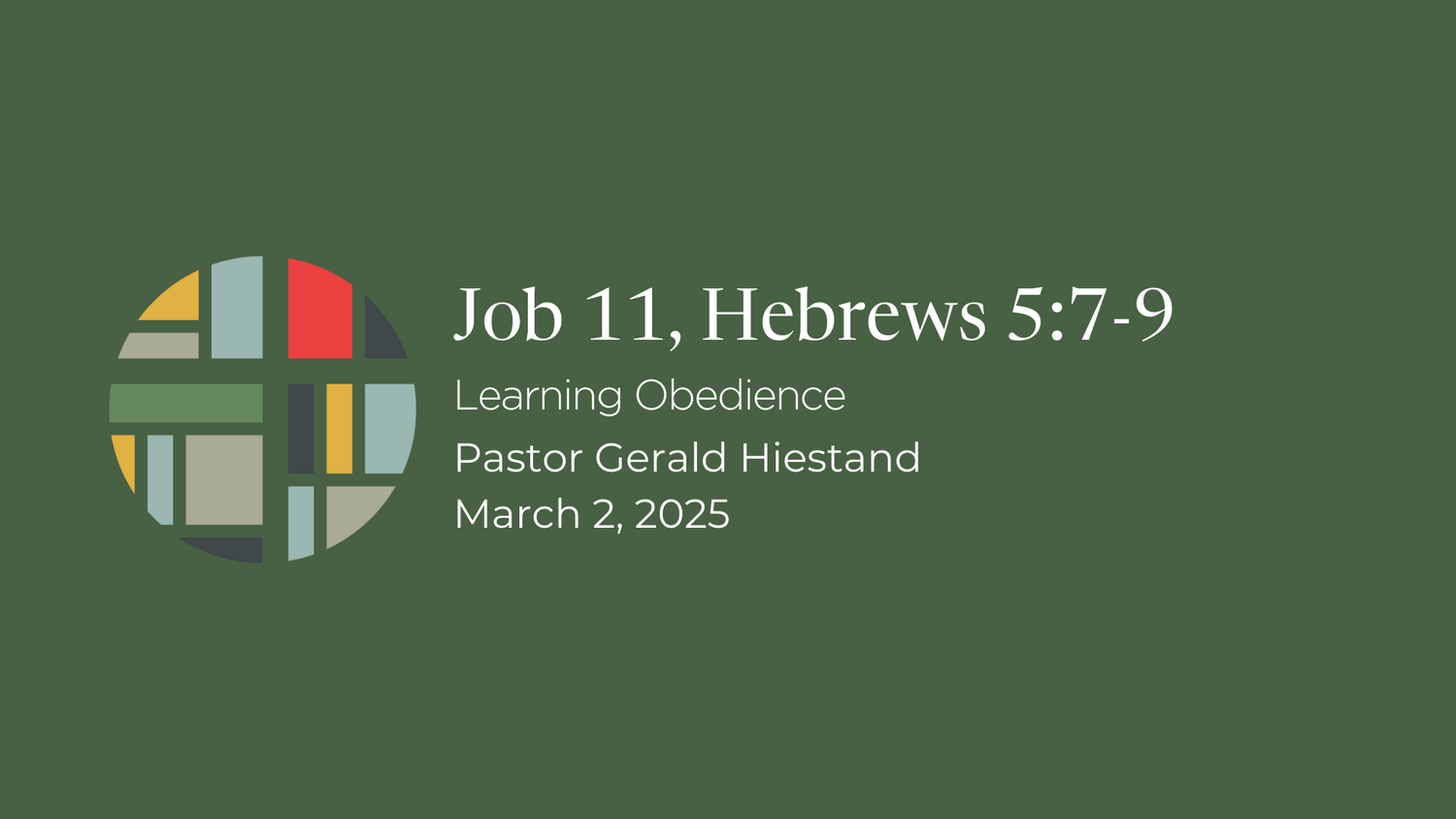 Job 11, Hebrews 5:7-9 episode artwork