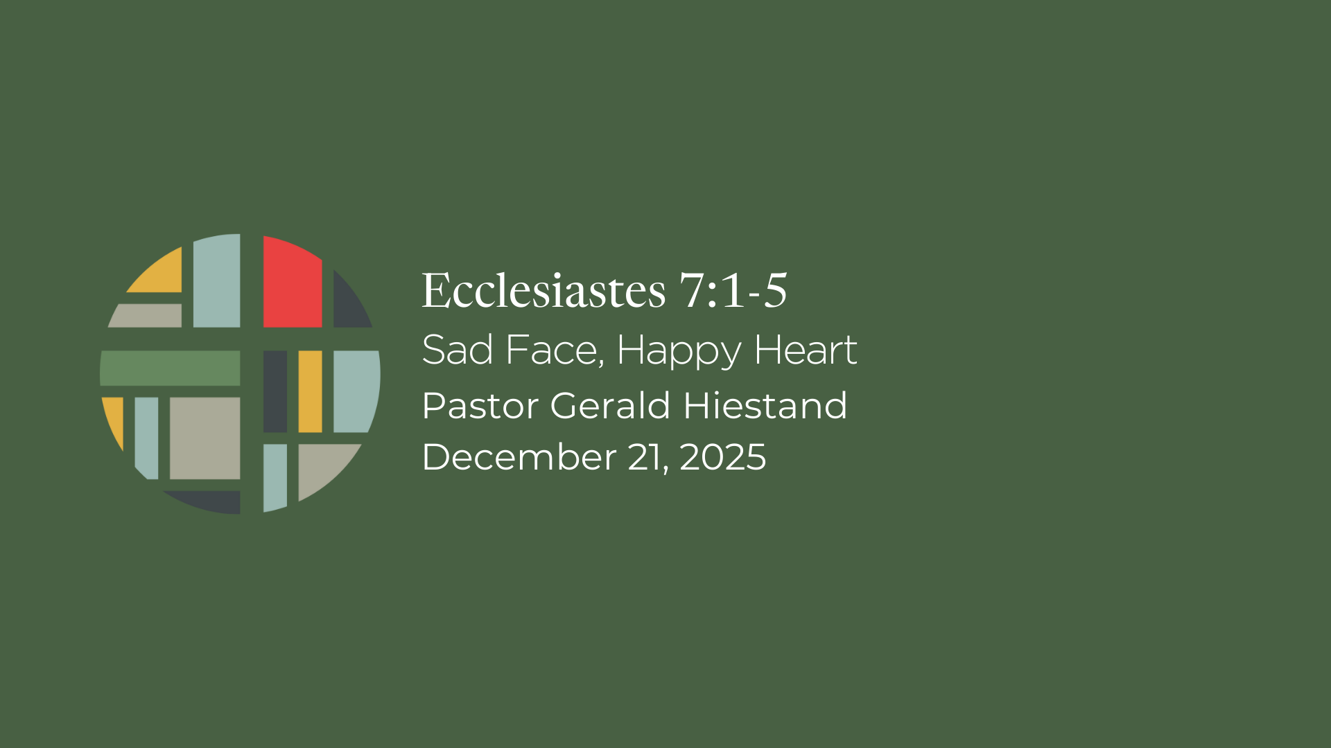 Ecclesiastes 7:1-5